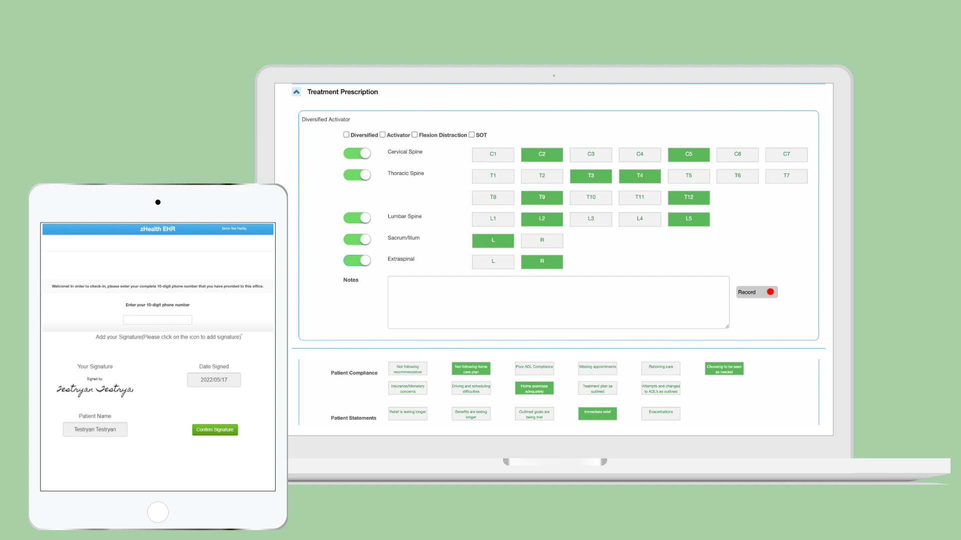 screenshot of zHealth