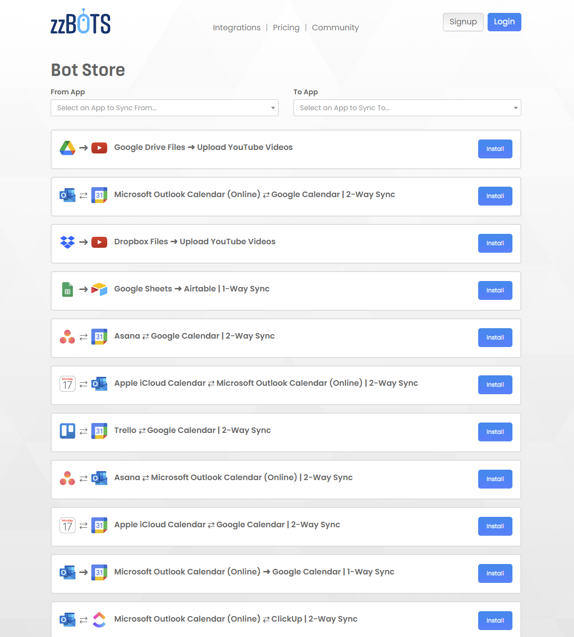 screenshot of zzBots